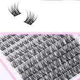120 Pieces Eyelash Clusters - Wispy Lash Clusters, Individual Lashes, Mixed Lash Clusters, False Eyelash Extensions, DIY Lash Extension for Self Application At Home, C Curl- 50D - 0.05D - 10-14mm